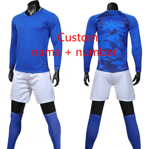 2019 New Soccer Jerseys Uniforms Long Sleeves Sport Training Suit Men Football