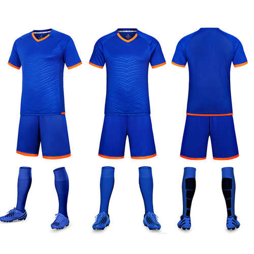 Men Striped Soccer Jerseys 2018 2019 Pro Soccer Uniform Survetement Short Sleeve